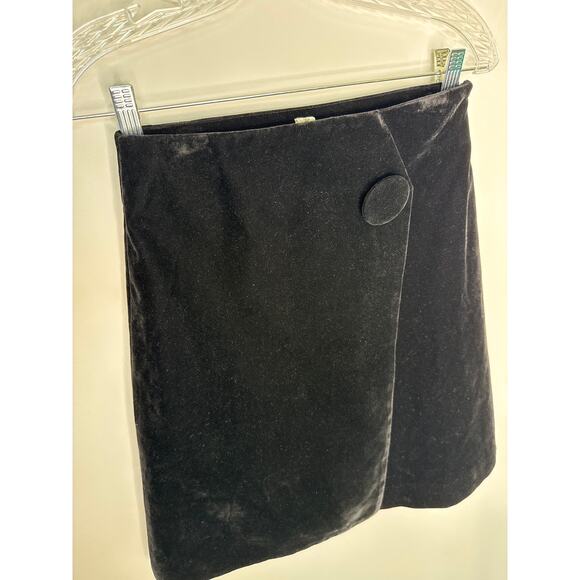 NWT Coco Blanc CCB black velvet wrap skirt with button age 12 - Picture 13 of 14